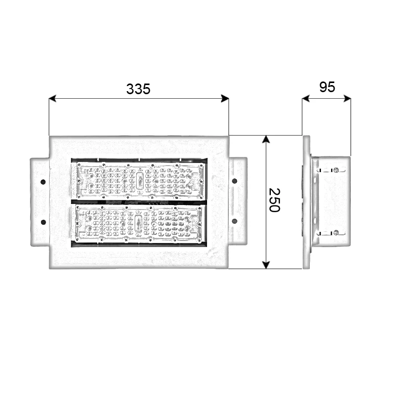 kích thước cụ thể đèn LED phòng nổ cây xăng